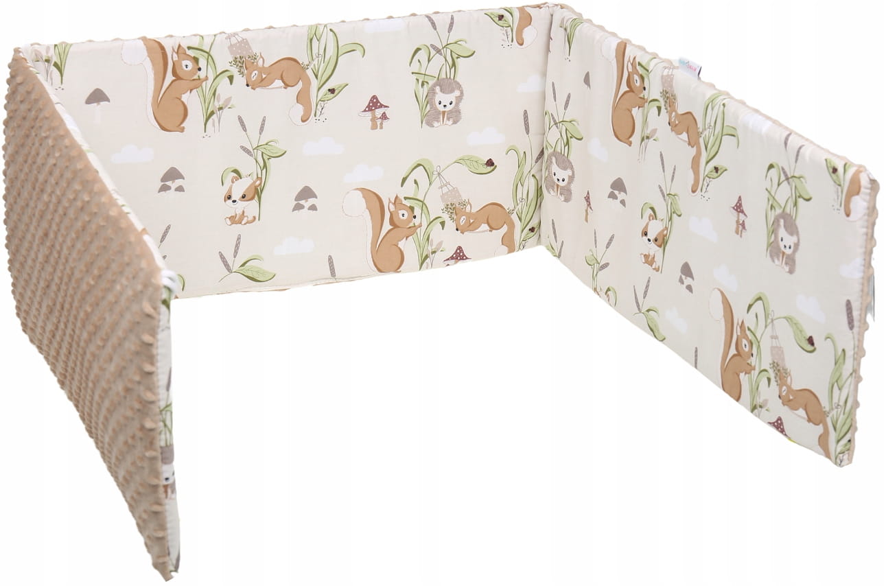 Ochraniacz do łóżeczka minky 120x60 na szczebelki 180x30cm Babymam