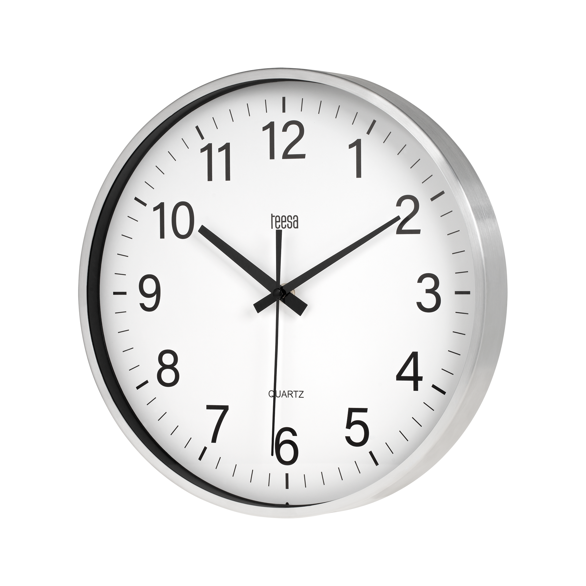 Zegar ścienny 30 cm srebrny