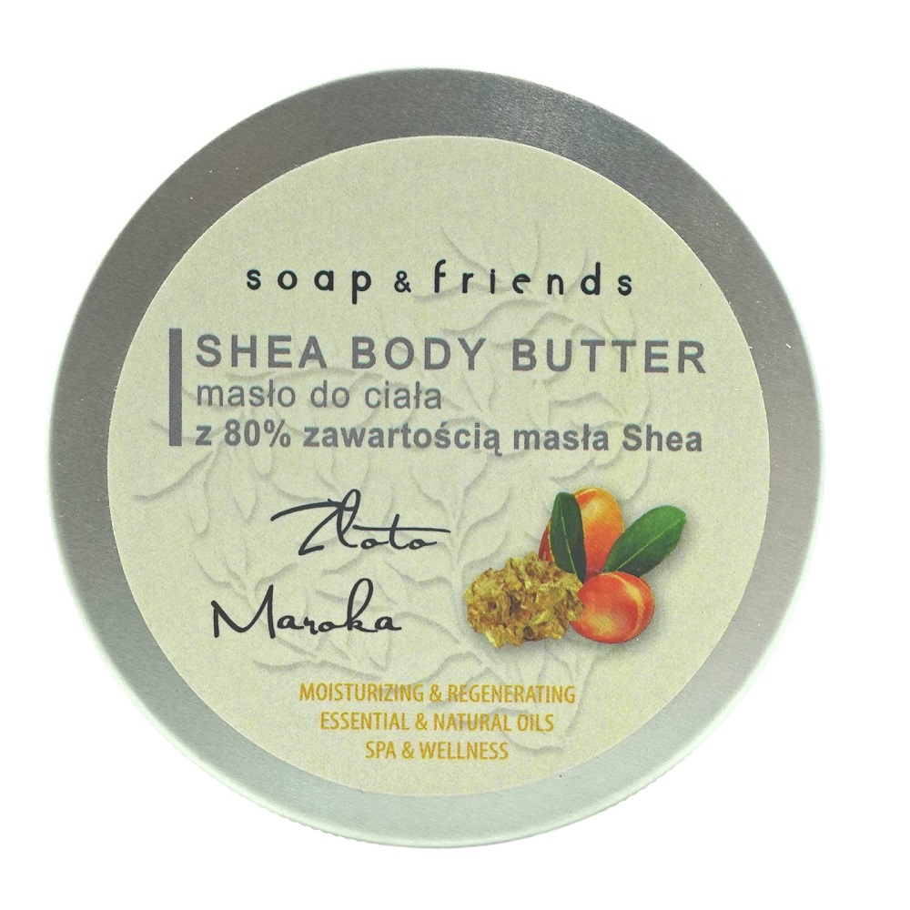 Soap&Friends Shea Body Butter masło do ciała złoto maroka shea butter 80%, 200 ml