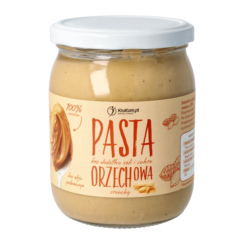 KruKam Pasta orzechowa crunchy, 500 g