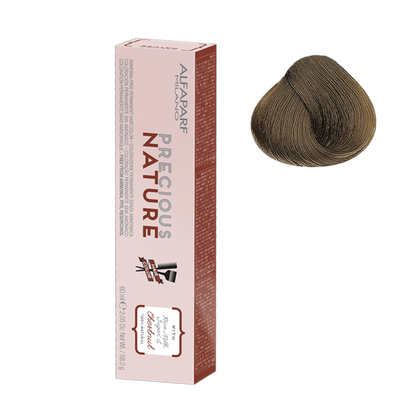Alfaparf Precious Nature naturalna farba do włosów bez amoniaku 7NF średni naturalny chłodny blond, 60 ml