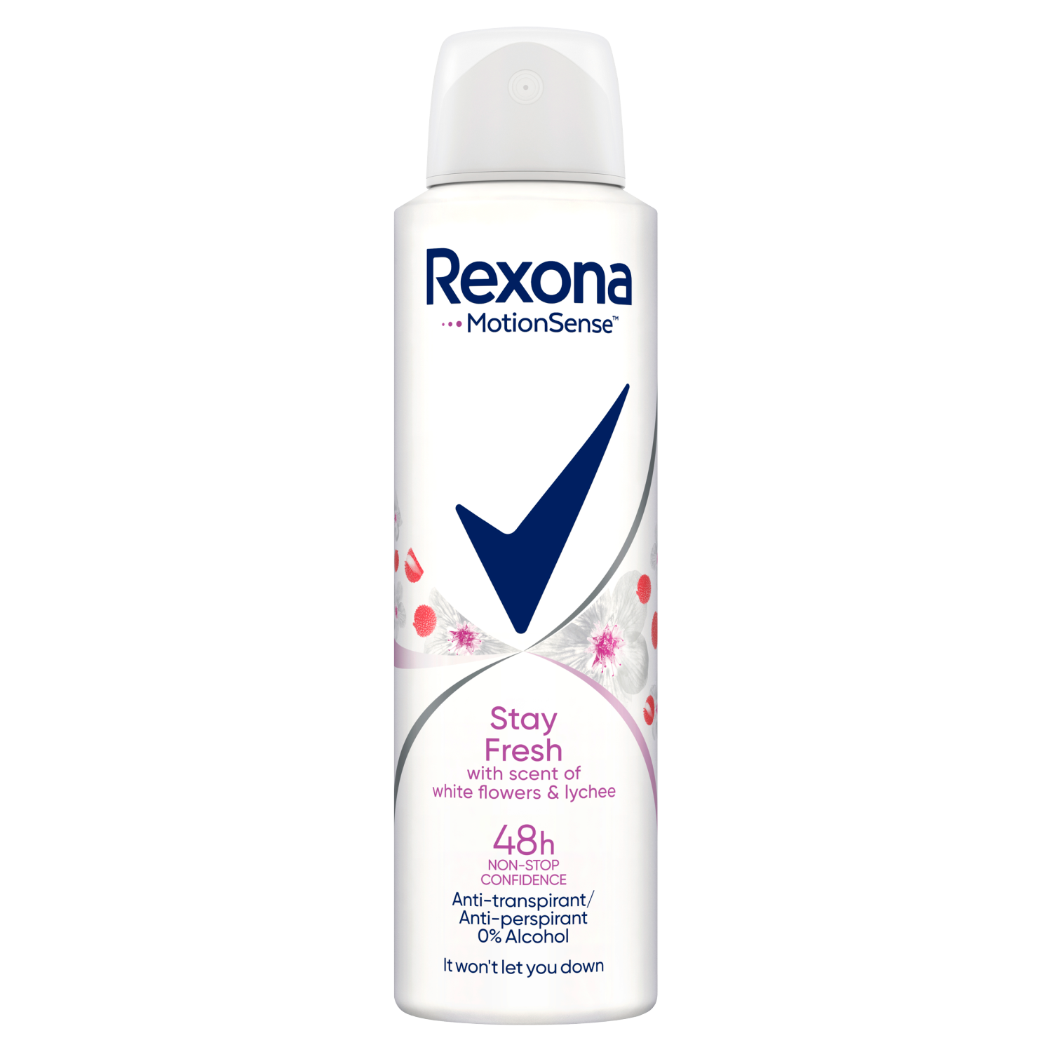 Rexona Stay Fresh White Flowers & Lychee antyperspirant damski w sprayu, 150 ml