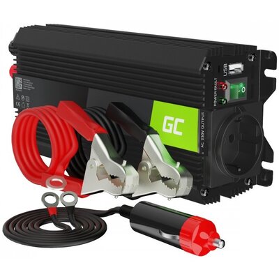 Przetwornica GREENCELL Pro 24V na 230V 500W/1000W Modyfikowana sinusoida