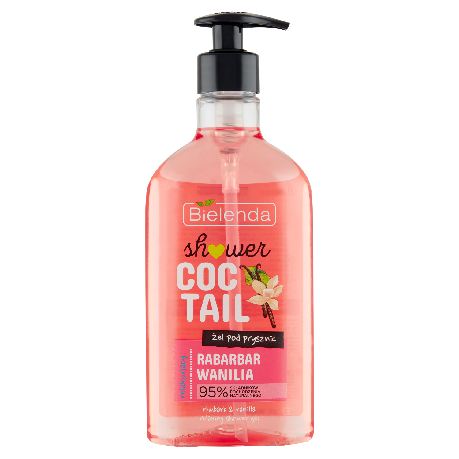Bielenda Shower Coctail relaksujący żel pod prysznic rabarbar i wanilia, 400 ml