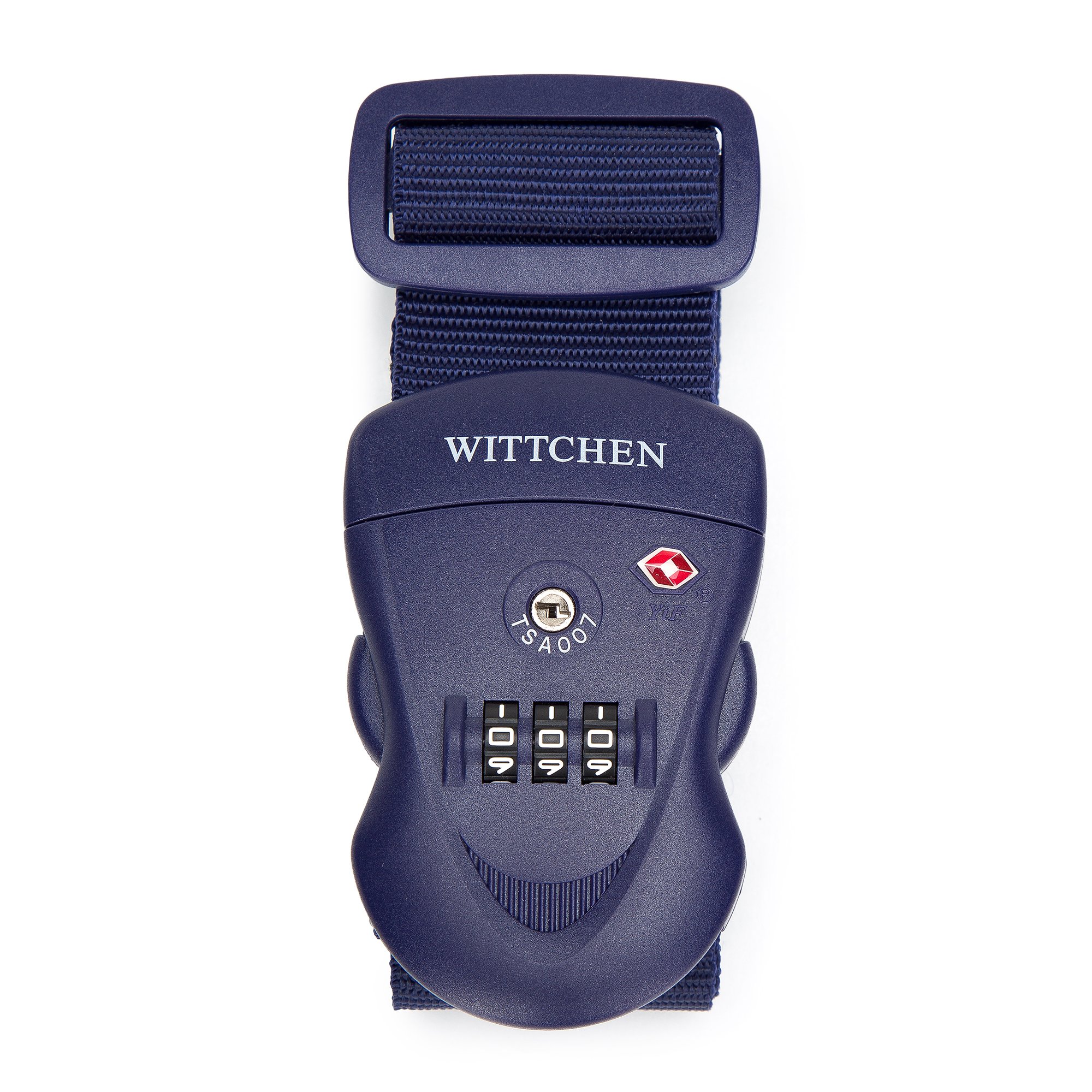 WITTCHEN Pas zabezpieczający z zamkiem czerwony poliester