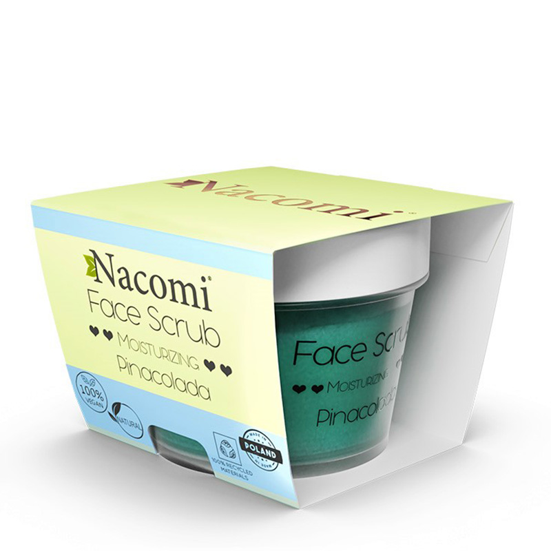 Nacomi, nawilżający peeling do twarzy i ust, pinacolada, 80 g