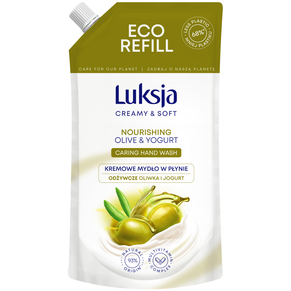 Luksja Creamy & Soft Oliwka i Jogurt zapas kremowego mydła w płynie, 400 ml