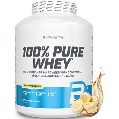 Odżywka białkowa BIOTECH 100 Pure Whey Bananowy (2270 g)