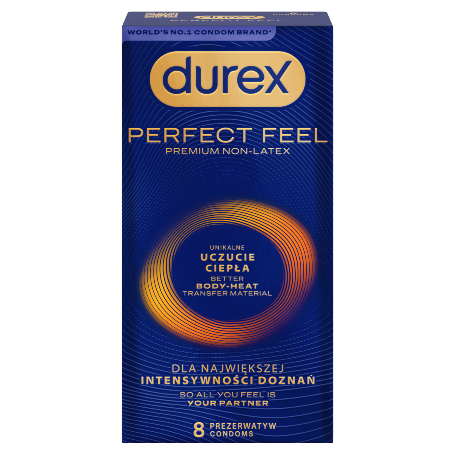 Durex Perfect Feel prezerwatywy, 8 szt./1 opak.