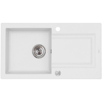 Zlewozmywak jednokomorowy z ociekaczem ALVEUS Falcon 30 1413011 Biały 43.5x78