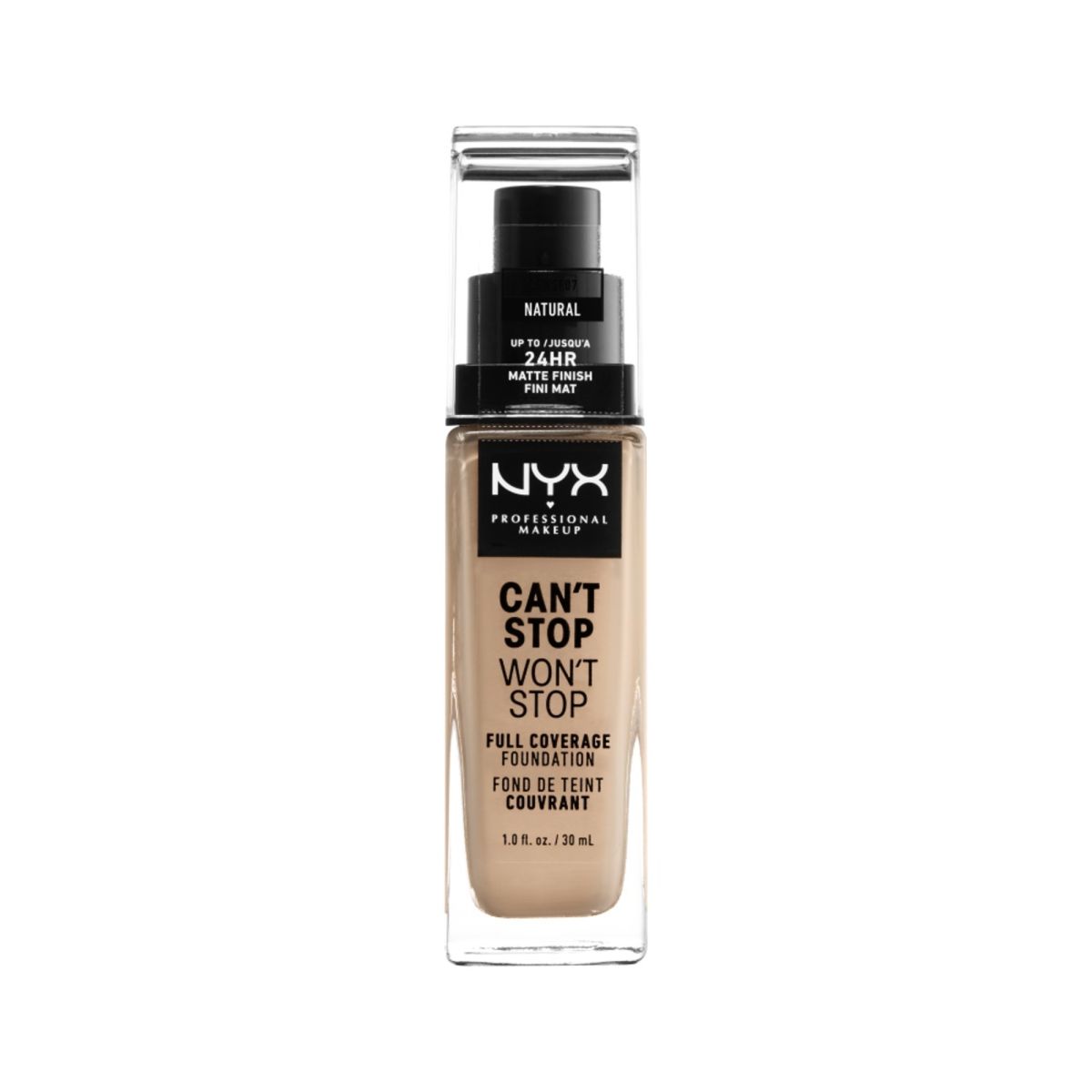 NYX Professional Makeup Can't Stop Won't Stop podkład w płynie do twarzy natural, 30 ml