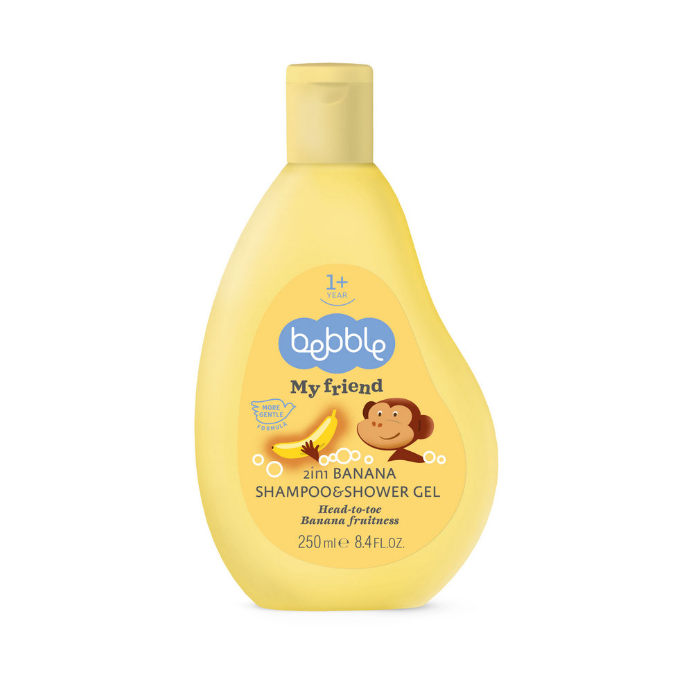 Bebble szampon do włosów 2w1 banan, 250 ml