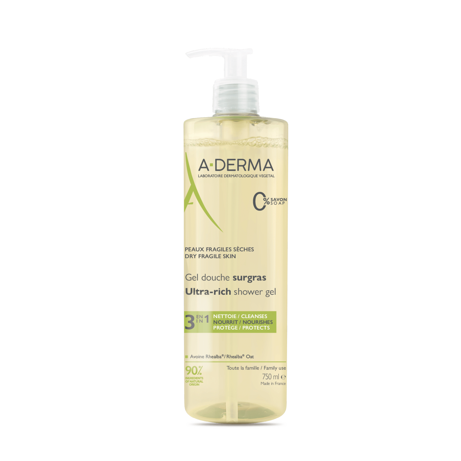 A-Derma żel pod prysznic ultra bogata konsystencja, 750 ml