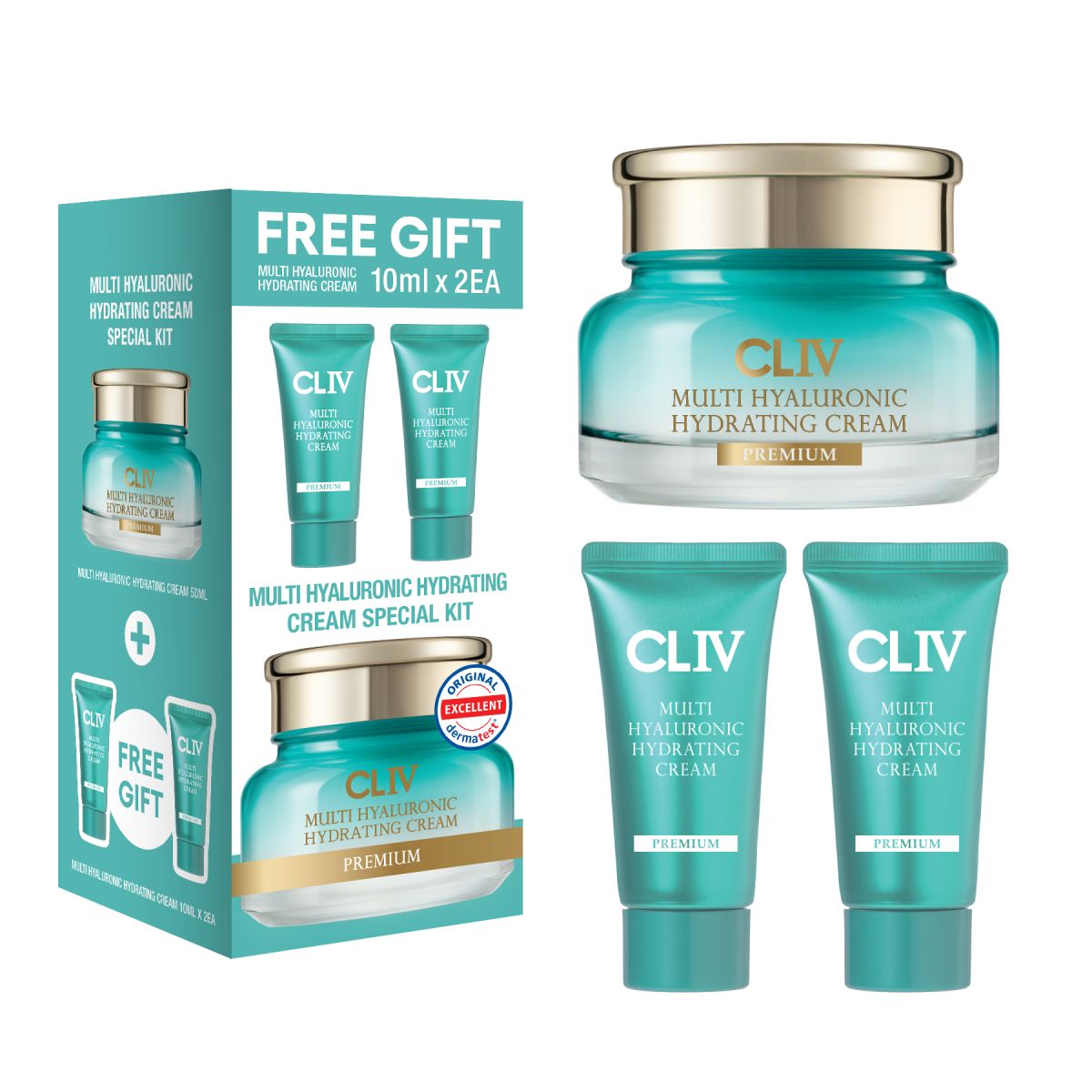 CLIV zestaw: krem do twarzy, 50 ml + krem do twarzy, 2x10 ml