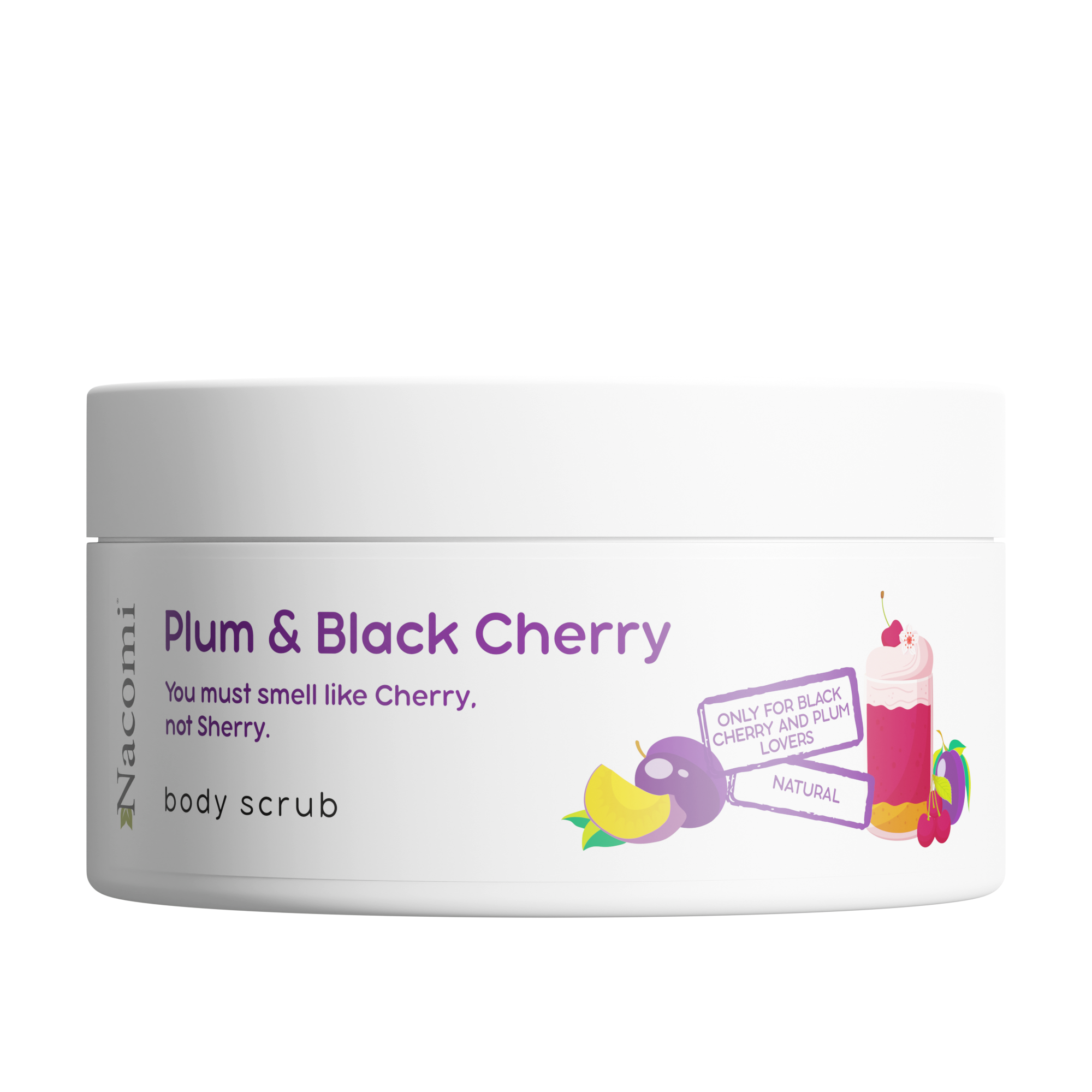 Nacomi Plum&Black Cherry peeling do ciała, 100 ml