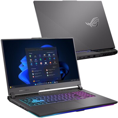 Laptop ASUS ROG Strix G17 G713PV-HX050W 17.3" IPS 144Hz R9-7845HX 16GB RAM 512GB SSD GeForce RTX4060 Windows 11 Home