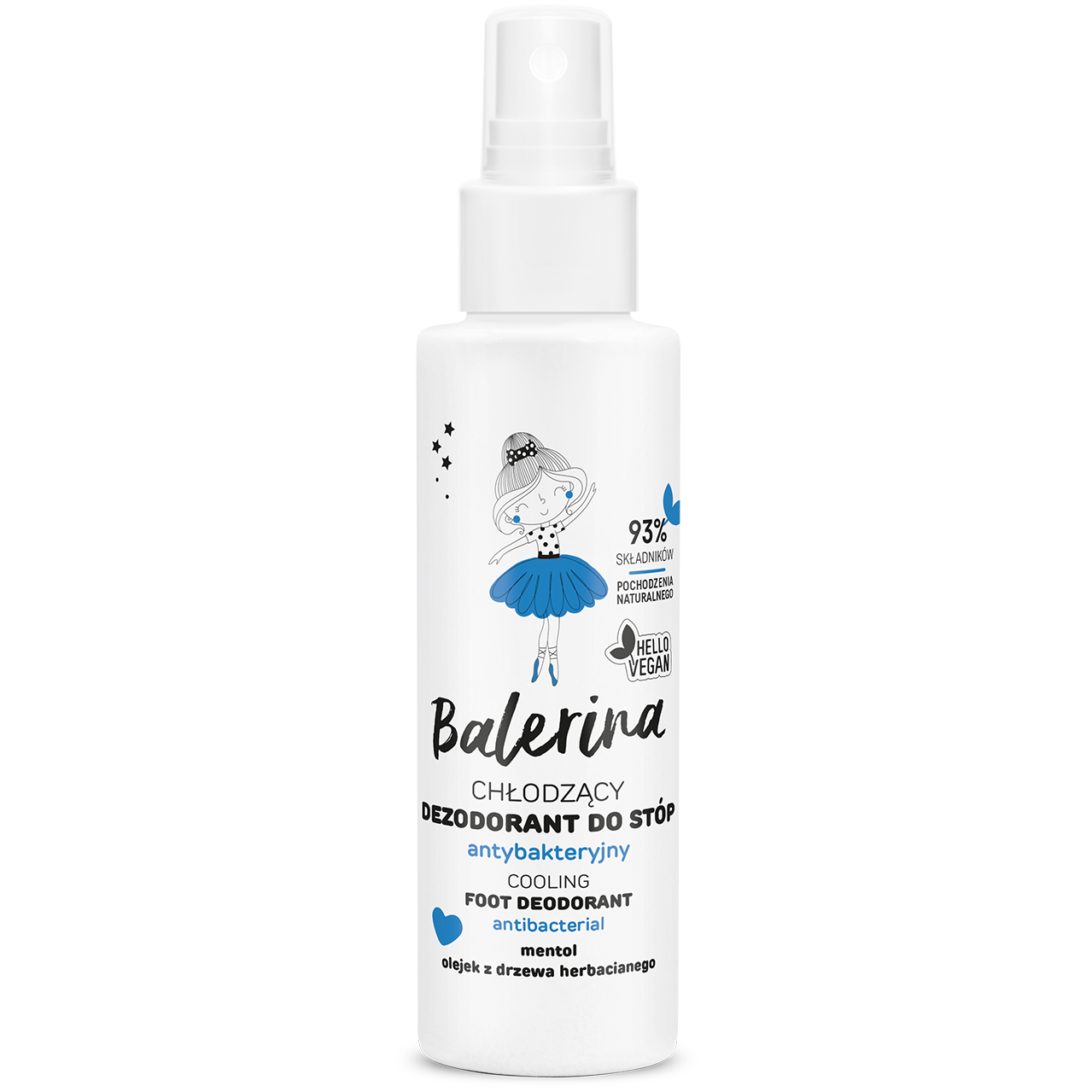 Floslek Balerina chłodzący dezodorant antybakteryjny do stóp, 100 ml