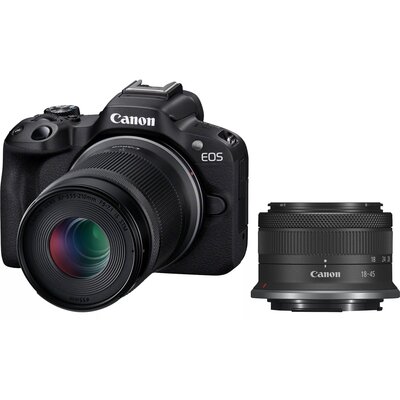 Aparat bezlusterkowy CANON EOS R50 + Obiektyw RF-S 18-45mm f/4.5-6.3 IS STM + Obiektyw RF-S 55-210mm f/5-7.1 IS STM, 24.2Mpix, 4K30p