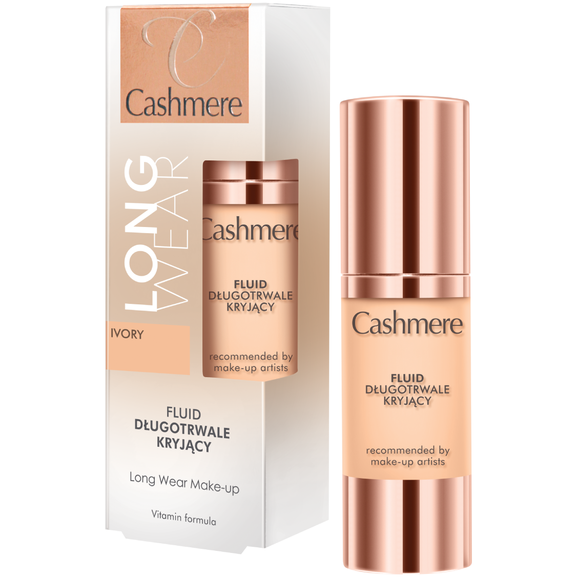 Cashmere Long Wear Make-Up fluid kryjący do twarzy 01 ivory, 30 ml