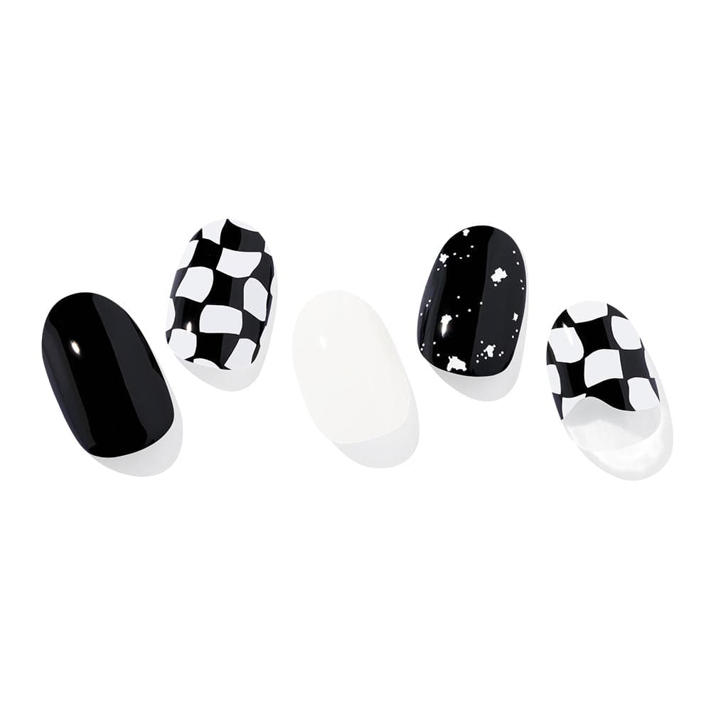 Ohora Checkers ekspresowa hybryda w naklejkach do paznokci, 1 opak.