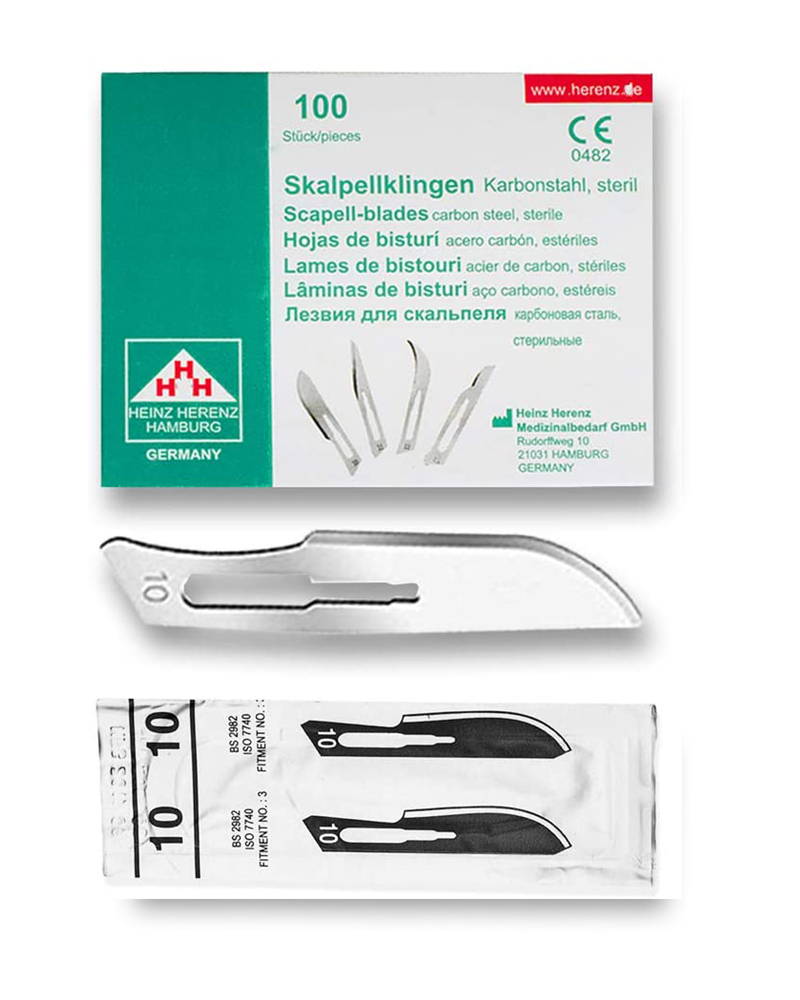 Heinz Herenz ostrze do skalpela rozmiar 10, 100 szt.