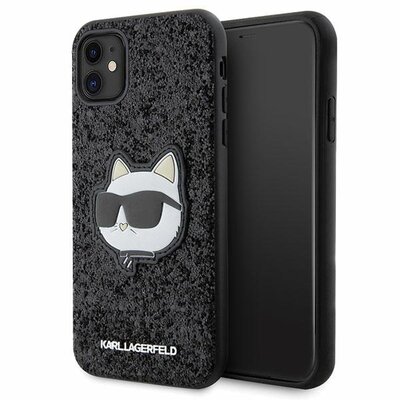 Etui KARL LAGERFELD Glitter Choupette do Apple iPhone 11/Xr Czarny