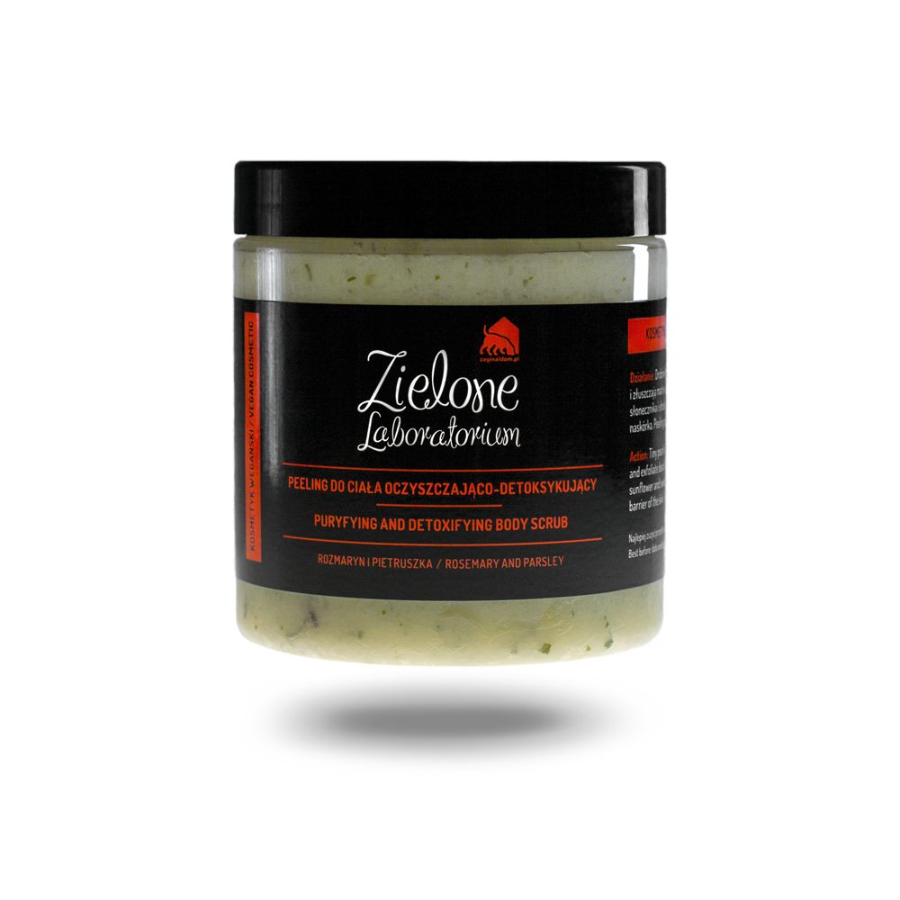 Zielone Laboratorium oczyszczająco-detoksykujący peeling do ciała z pietruszką i rozmarynem, 350 g