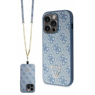 Etui GUESS Crossbody 4G Metal Logo do Apple iPhone 15 Pro Niebieski