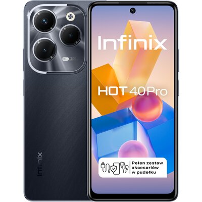 Smartfon INFINIX Hot 40 Pro 8/256GB 6.78" 120Hz Czarny X6837