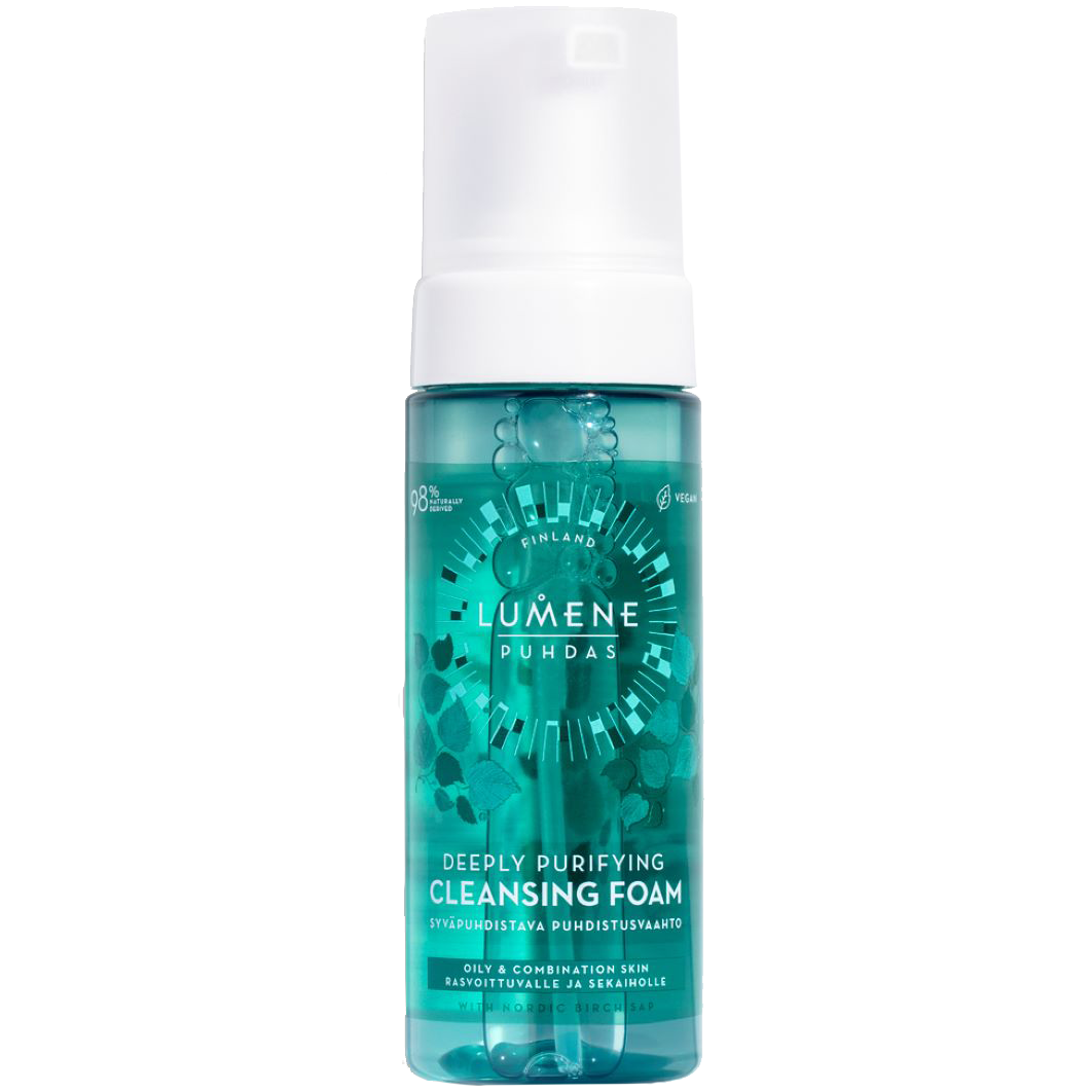 Lumene Puhdas głęboko oczyszczająca pianka do mycia twarzy, 150 ml
