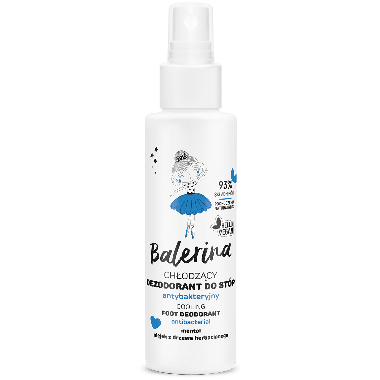 Floslek Balerina chłodzący dezodorant do stóp antybakteryjny, 100 ml