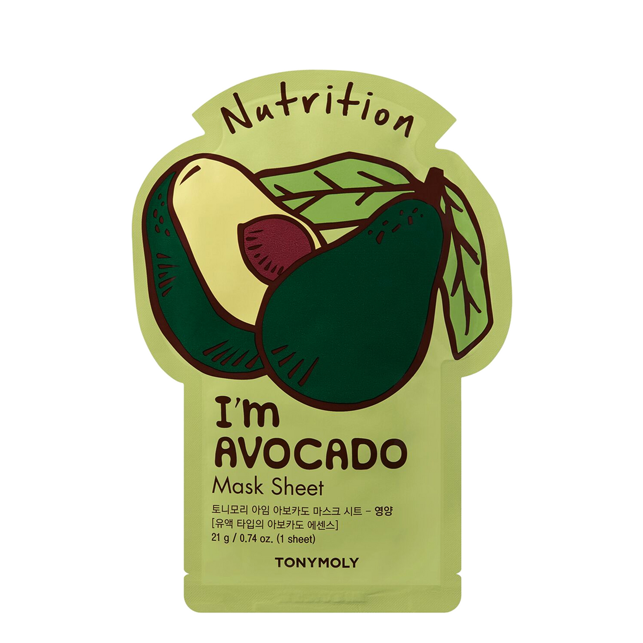 Tony Moly I'm Avocado odżywcza maska w płachcie do twarzy, 21 g