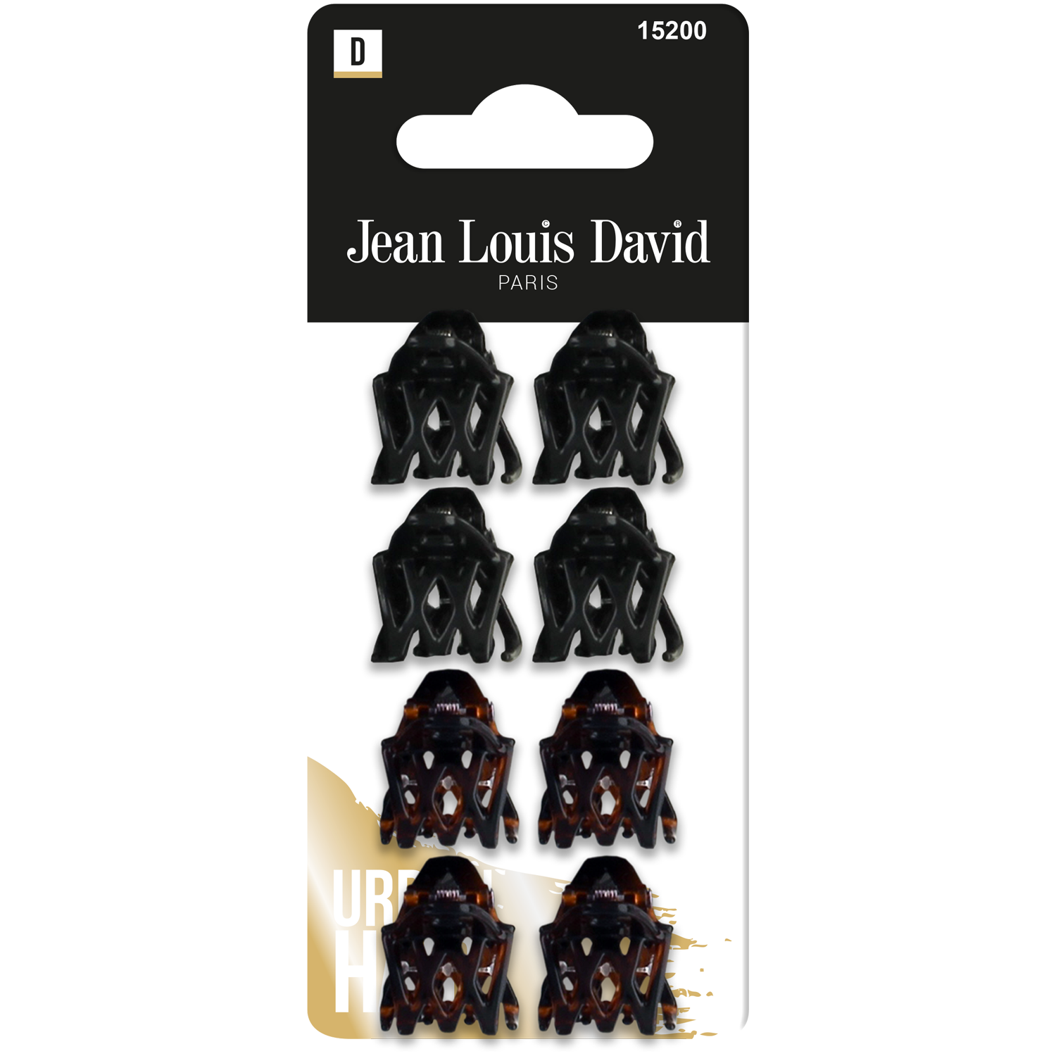 Jean Louis David klamra do włosów, 8 szt. / 1 opak.