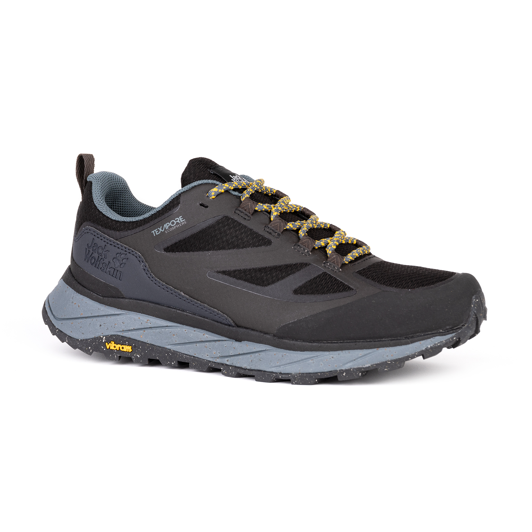 Męskie buty turystyczne Jack Wolfskin TERRAVENTURE TEXAPORE LOW M phantom / grey - 44,5