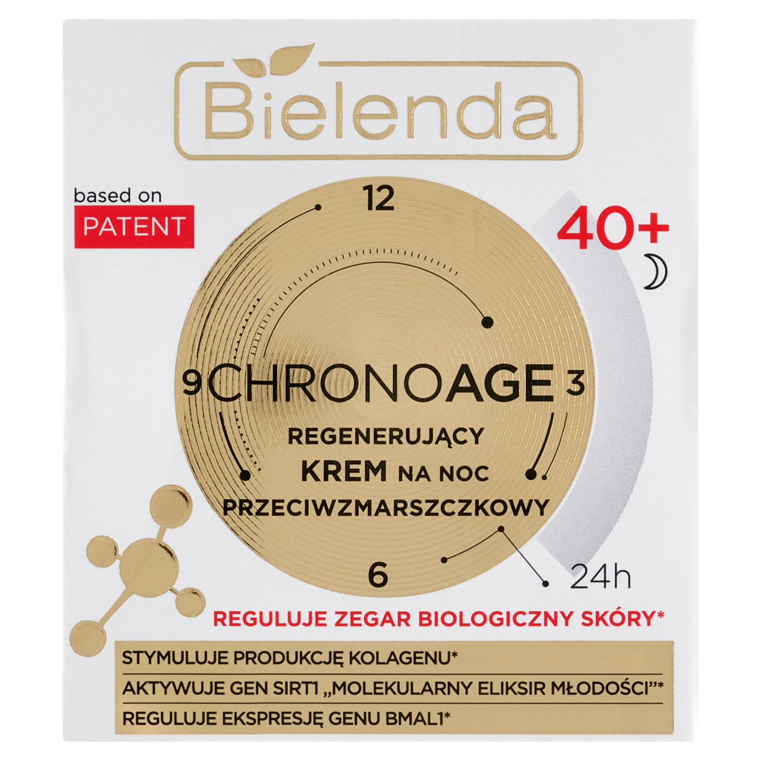 Bielenda Chrono Age regenerujący krem przeciwzmarszczkowy do twarzy 40+ na noc, 50 ml