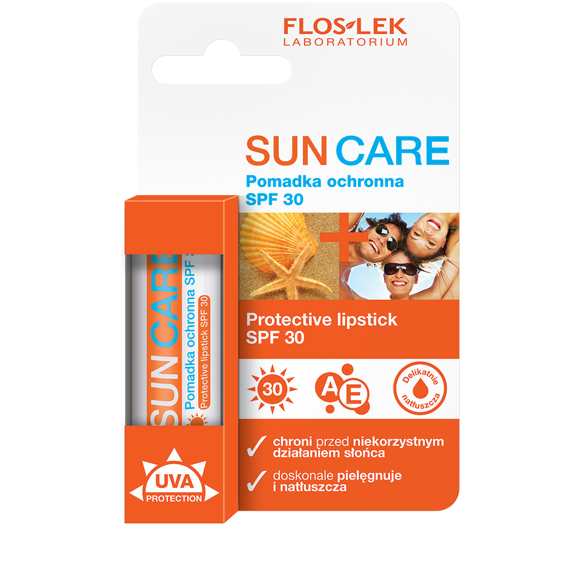 Floslek pomadka ochronna do ust SPF30, 15 g