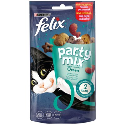 Przysmak dla kota FELIX Party Mix Ocean Łosoś z mintajem i pstrągiem 60 g