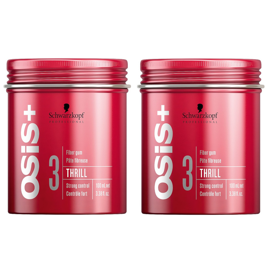 Schwarzkopf Professional Osis Thrill zestaw: włóknista guma do stylizacji włosów, 2x100 ml