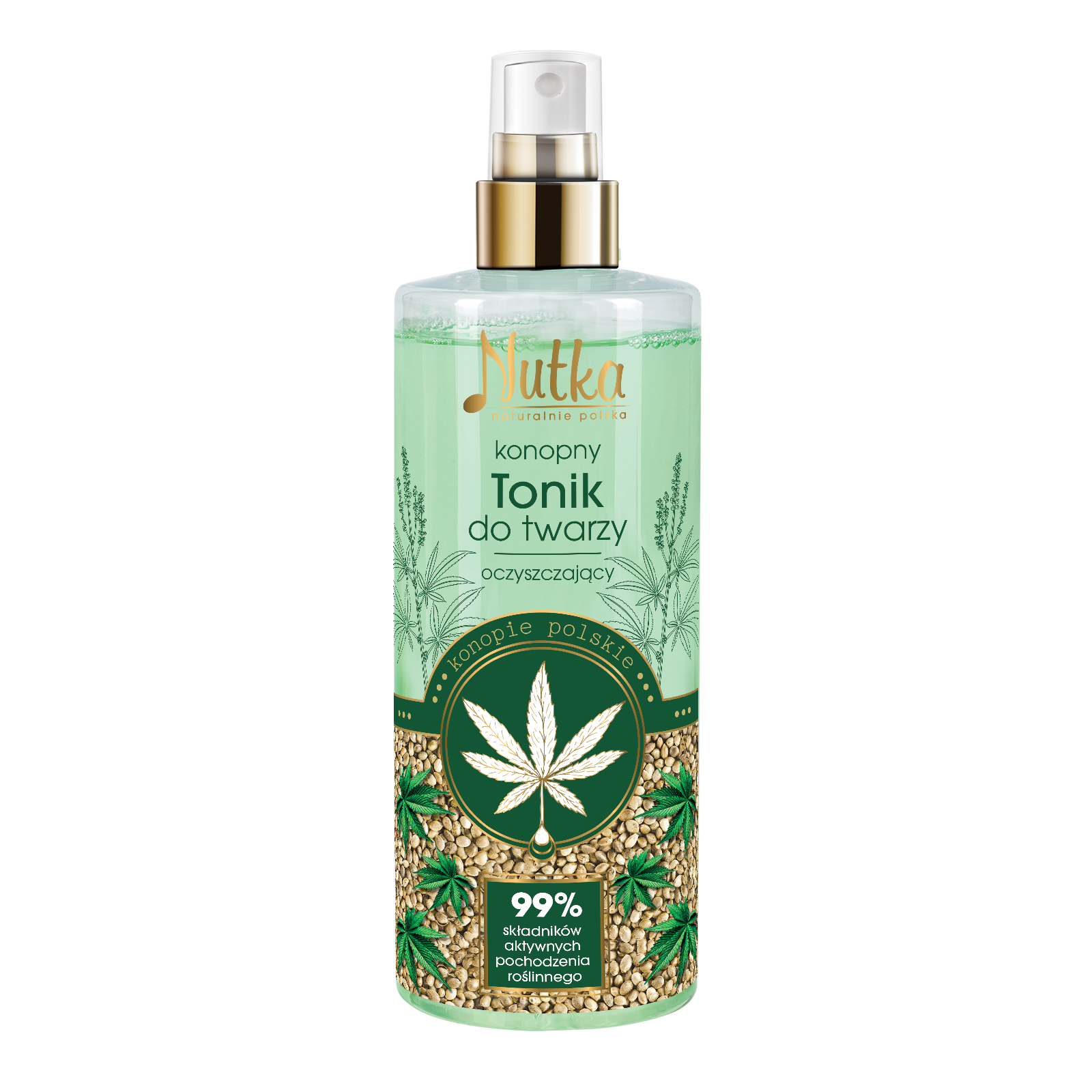 Nutka konopny oczyszczający tonik do twarzy, 250 ml