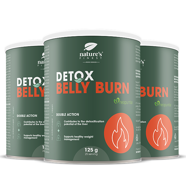 Nature's Finest Detox Belly Burn zestaw: suplement diety, 3x125 g