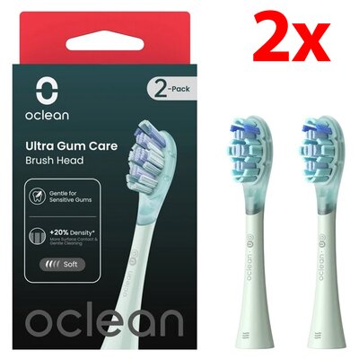 Oryginalna końcówka szczoteczki OCLEAN Ultra Gum Care Miętowy (2 szt.) (Delikatne dla dziąseł)
