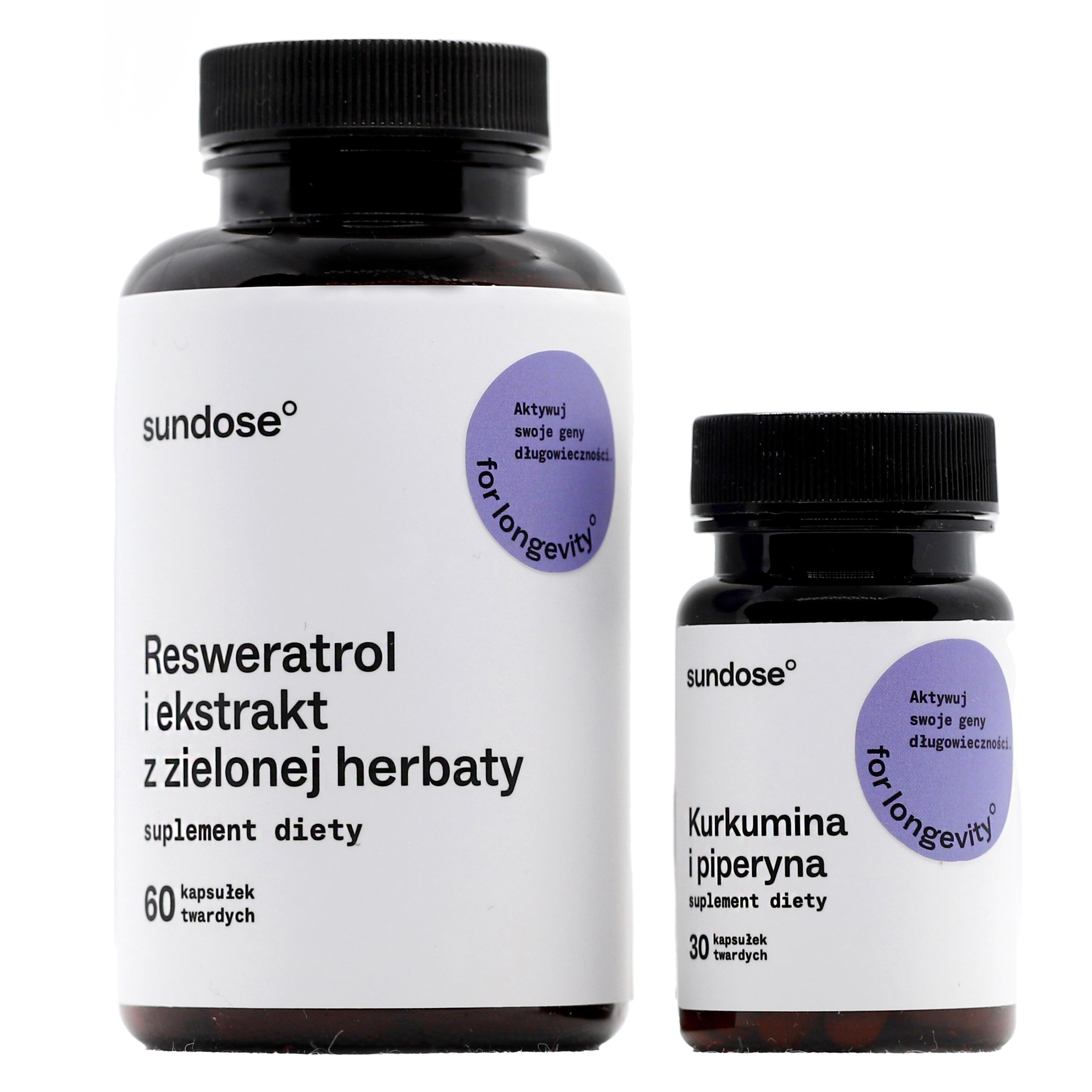 Sundose For Longevity suplement diety na wsparcie opóźniania starzenia się organizmu, zapas na 30 dni, 90 kaps./2 opak.
