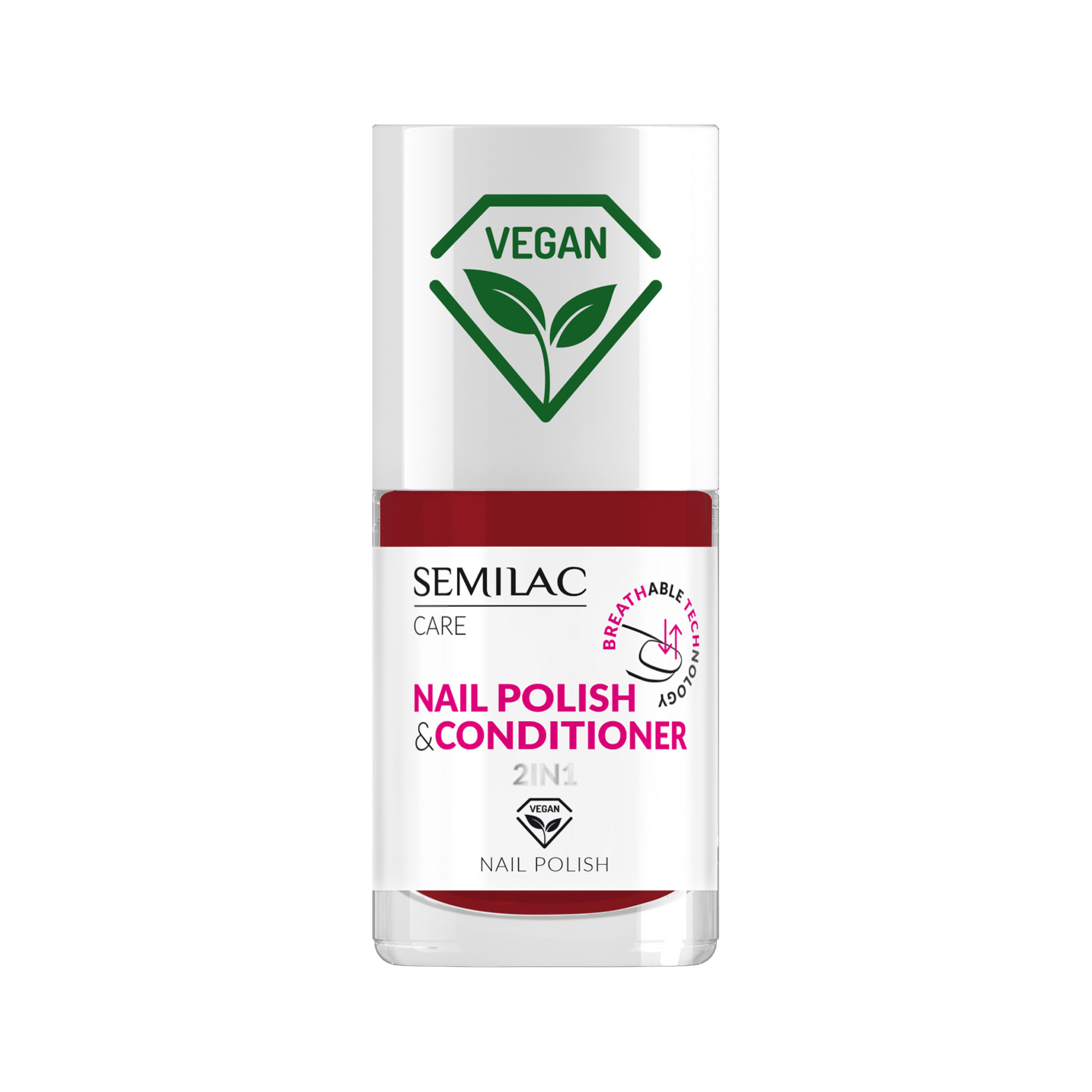 Semilac Vegan klasyczny lakier do paznokci z odżywką 019, 7 ml
