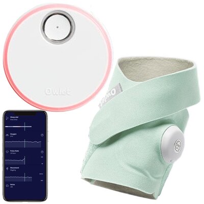Niania elektroniczna OWLET Dream Sock Monitor oddechowy Miętowy