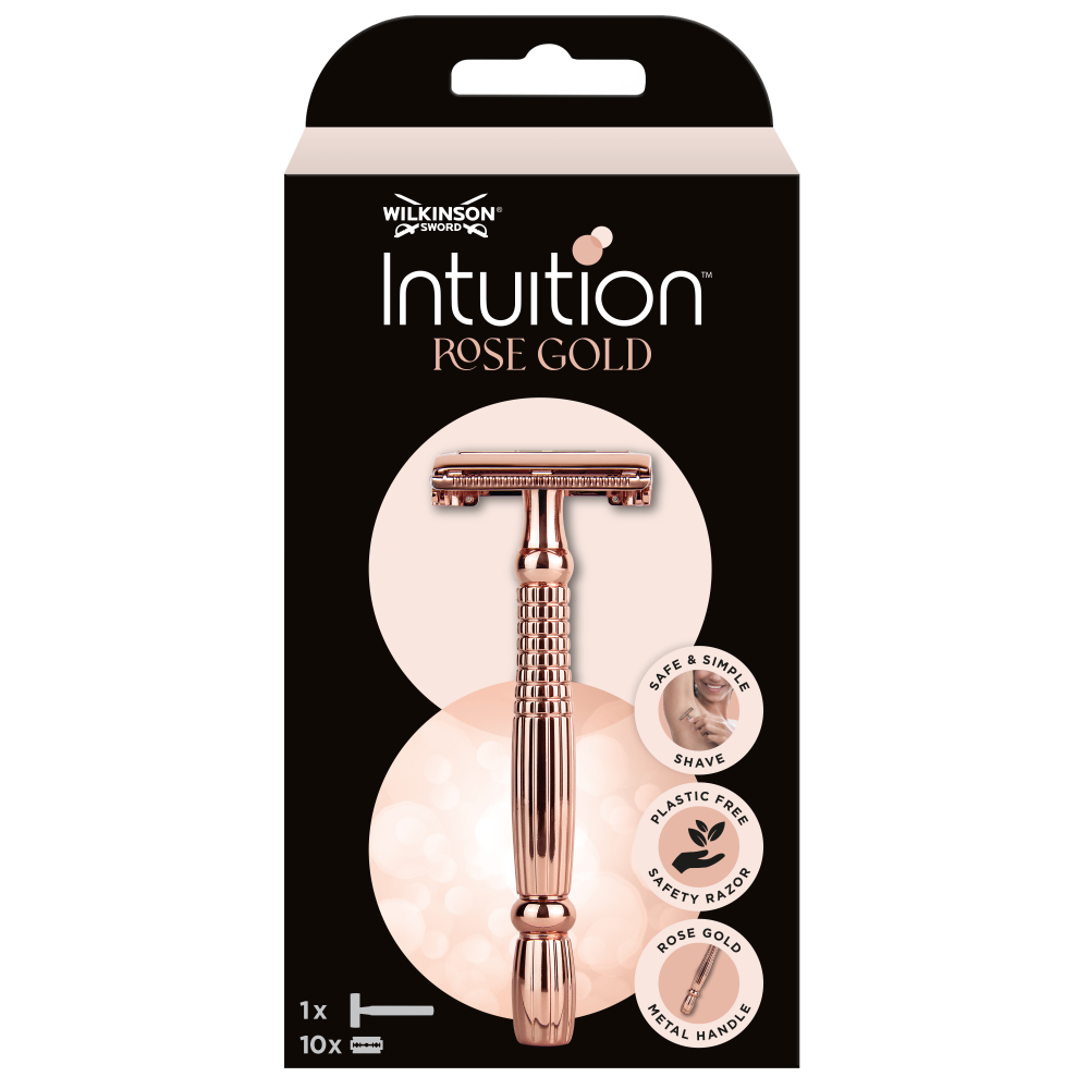Wilkinson Sword Intuition Rose Gold maszynka do golenia, 1 szt. + wkłady, 10 szt./1 opak.