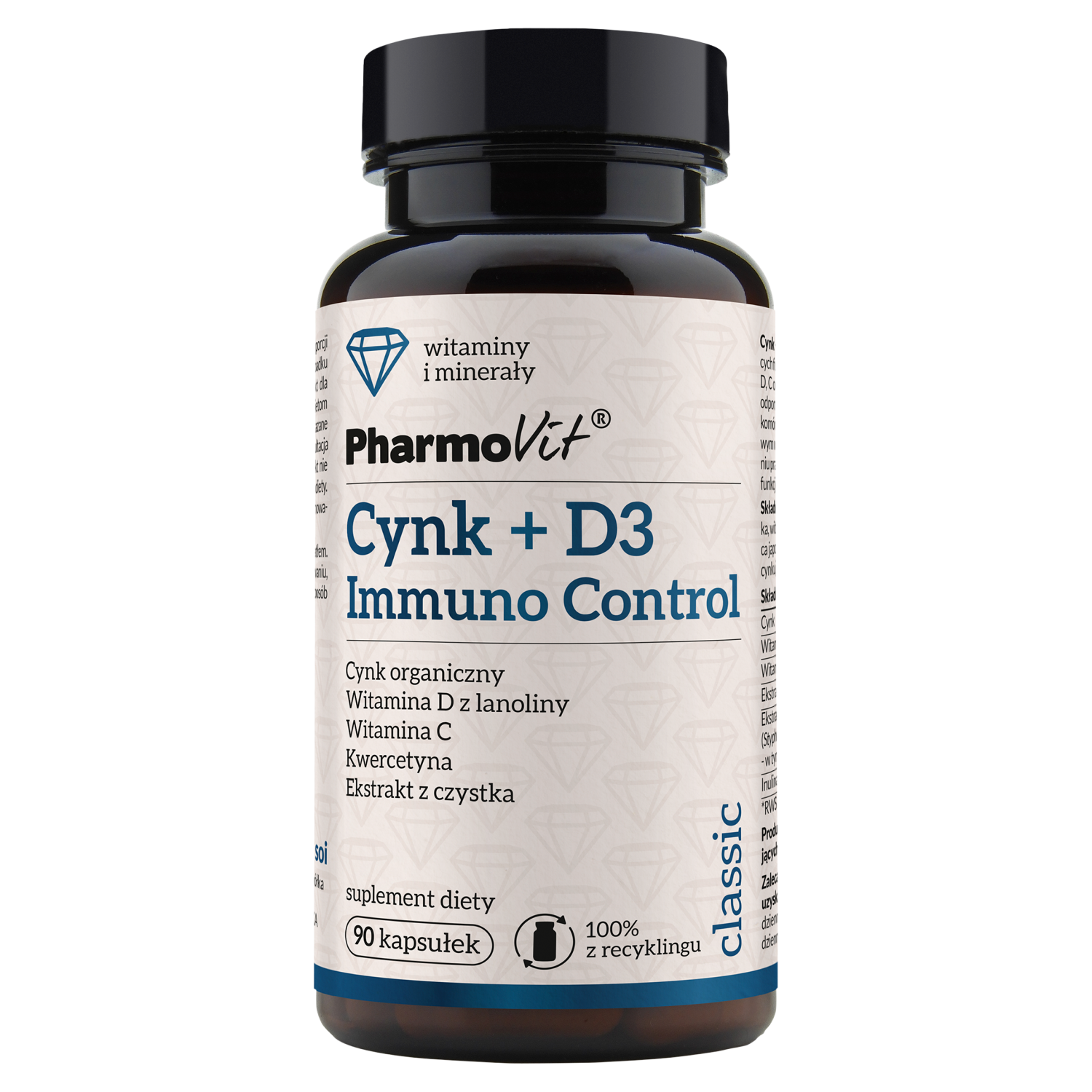 Pharmovit Cynk+D3 Immuno Control suplement diety, 90 kaps./1 opak.