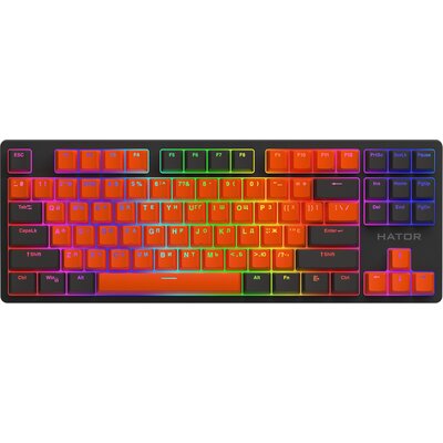 Klawiatura HATOR Rockfall 2 Mecha Signature Edition Czarno-pomarańczowy