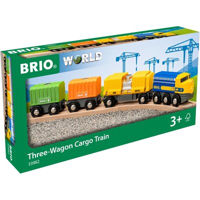 Pociąg BRIO Trzywagonowy towarowy 33982
