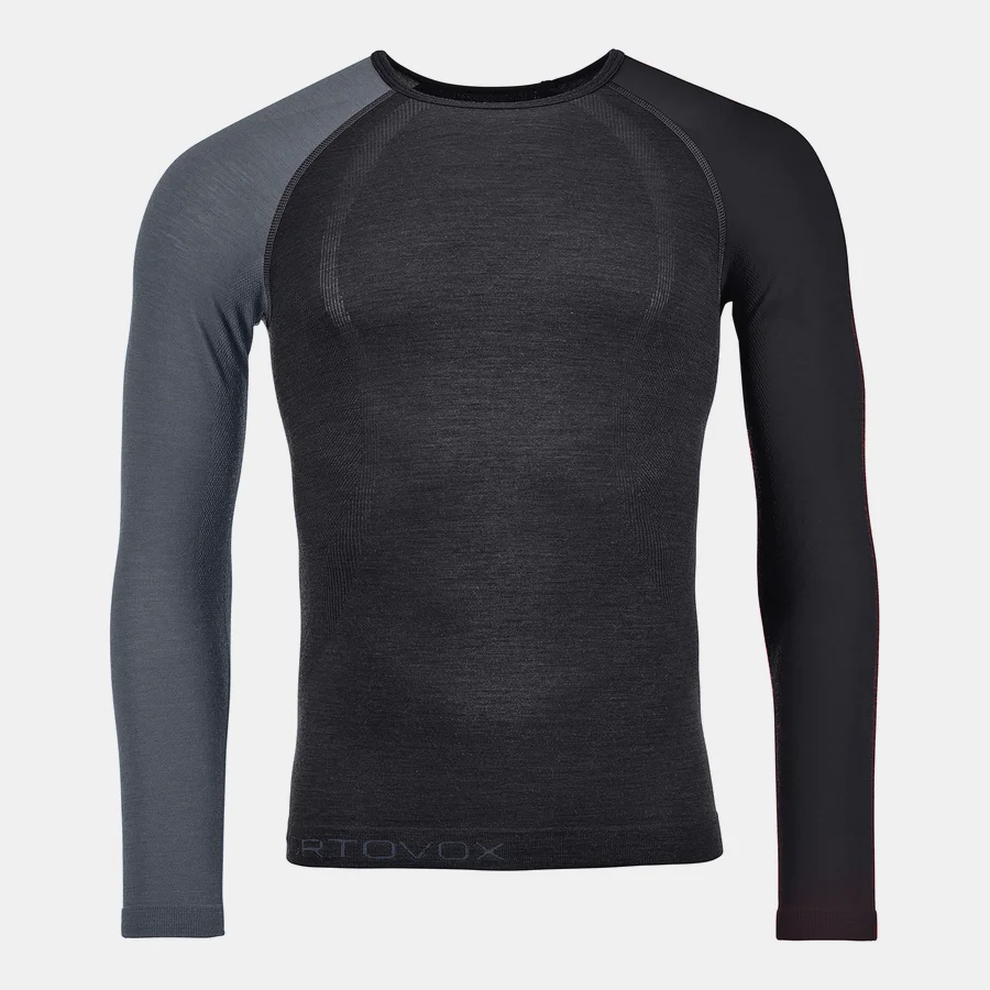 Ortovox Męska koszulka z wełną merino 120 COMP LIGHT LONG SLEEVE M black raven