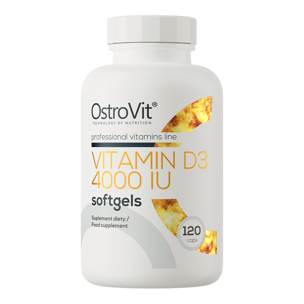 OstroVit Witamina D3 4000 IU suplement diety, wit d3 w oleju słonecznikowym, 120 kaps./1 opak.